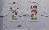 Alabama Crimson Tide Red #2 Derrick Henry white fashion college football jersey