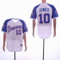 Atlanta Braves #10 Chipper Jones white majestic MLB Jerseys