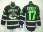 Vancouver Canucks 17 KESLER Black Jerseys (A Patch)