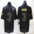 Denver Broncos #3 Russell Wilson black Salute To Service Limited Jersey-BD