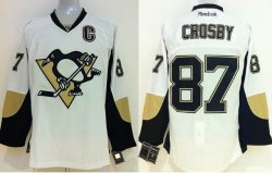 Pittaburgh Penguins 87 Sidney Crosby white nhl kid jersey