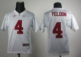 youth Alabama Crimson Tide T.J Yeldon 4 white College Football Limited Jerseys