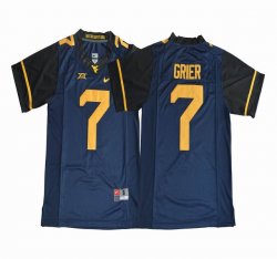 West Virginia Mountaineers #7 Will Grier Limited Jersey blue College Football Jerseys