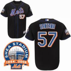 New York Mets Johan Santana 57# black jersey