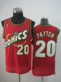 Seattle SuperSonics #20 Gary Payton red NBA Jersey