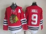 Chicago Blackhawks Bobby Hull 9# red hockey Jersey A patch