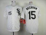 Chicago White Sox #15 Gordon Beckham white jerseys