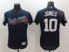 2017 Atlanta Braves #10 Chipper Jones dark blue Flexbase Authentic Collection Jersey