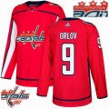 Custom Adidas Washington Capitals #9 Orlov red hockey Champion version