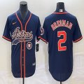 Nike Houston Astros #2 Alex Bregman blue majestic baseball jerseys big logo Joint name -BD 01