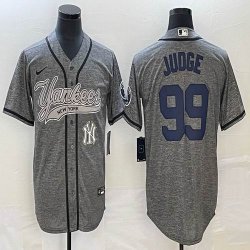 Nike New York Yankees #99 Aaron Judge Hemp grey majestic baseball Jersey Joint name 02