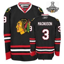 Keith Magnuson Jersey 3 Black Chicago Blackhawks Jerseys