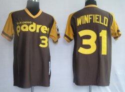 San Diego Padres 31# Winfield Coffee MLB jersey