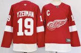 Detroit Red Wings #19 Steve Yzerman red hockey jersey C patch-PD