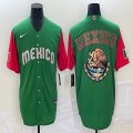 2023 World Cup Mexico blank green red majestic baseball jerseys