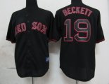 MLB Boston Red Sox 19 Beckett Black Fashion Jerseys