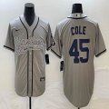 Nike New York Yankees #45 Gerrit Cole gray majestic baseball Jersey Joint name 02