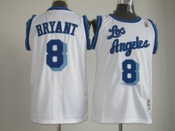 Los Angeles Lakers #8 Kobe Bryant White NBA Jerseys