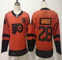 Women Adidas Philadelphia Flyers #28 Claude Giroux orange hockey jersey