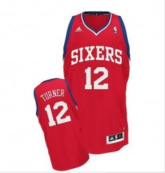 Philadelphia 76ers #12 Evan Turner Red NBA Jerseys