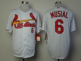 St. Louis Cardinals #6 Stan Musial White MLB baseball Jerseys