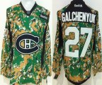 Montreal Canadiens #27 Alex Galchenyuk green camo ice hockey jersey