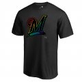 Men's Milwaukee Brewers Fanatics Branded Pride Black T-Shirt