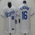 Nike Kansas Royals #16 B.jackson White Flexbase Authentic Collection Jersey-BD