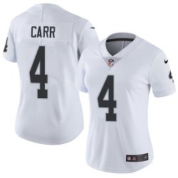 women Nike oakland raiders #4 Derek Carr white Color Rush Limited Jersey