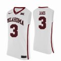 Custom Oklahoma Sooners #3 Christian James College Basketball Jersey - white