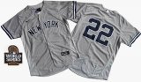 New York Yankees 22# Juan Soto Flexbase Nike Royal Gray Jersey