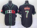 2023 World Cup Mexico #7 Julio Urias black majestic baseball jerseys 61