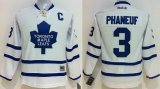 Toronto Maple Leafs 3# Phaneuf White kids NHL Jerseys C patch