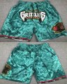 Memphis Grizzlies green NBA shorts with pocket