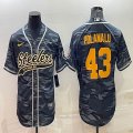 Nike Pittsburgh Steelers #43 Troy Polamalu gray camo baseball jerseys Joint name-BD