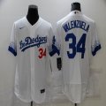 New Nike Los Angeles Dodgers #34 Fernando Valenzuela white Flexbase Authentic Collection Jersey