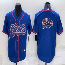 Nike Buffalo Bills blue baseball jerseys Joint name-BD 01