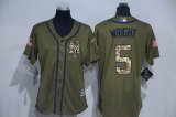 New York Mets #5 David Wright Green Salute to Service Stitched MLB Jersey