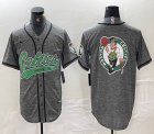 Nike Boston Celtics Hemp grey nba basketball jerseys Joint name-BD 02