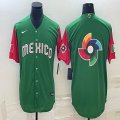 2023 World Cup Mexico blank green majestic baseball jerseys 05