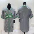 Nike Philadelphia Eagles blank gray baseball jerseys Joint name-BD