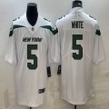 Nike New York Jets #5 Mike White white Color Rush Limited Jersey-BD