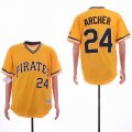 Pittsburgh Pirates #24 Chris Archer yellow majestic baseball jerseys