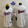 2023 Champions Youth Nike Texas Rangers blank white majestic baseball jerseys 03