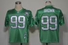 Philadelphia Eagles BROWN 99# green NFL Throwback Jerseys-ty