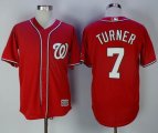 Washington Nationals #7 Trea Turner red baseball jersey