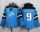 Custom Nike Detroit Lions #9 Stafford skyblue nfl Hooded Sweatshirt