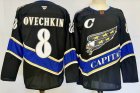 Washington Capitals #8 Alex Ovechkin black ice hockey Jerseys-PD