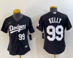 Youth Los Angeles Dodgers #99 Kelly Nike black majestic baseball Jersey-BD 05