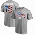 Alejandro Villanueva Pittsburgh Steelers NFL Pro Line by Fanatics Branded Banner Wave Name & Number T-Shirt â€“ Heather Gray